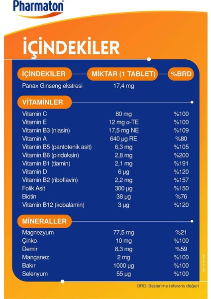 Asfstore Pharmaton Vitality 30 Tablet Avantajlı 2'li Paket - 2.si %70 indirimleri