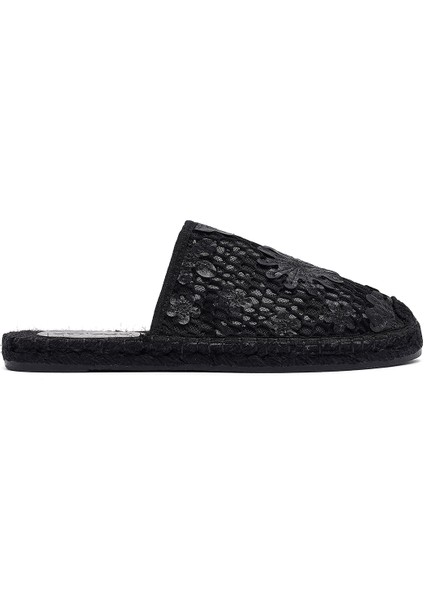 Kadın Siyah Desenli Espadril Terlik 25SFD20626F