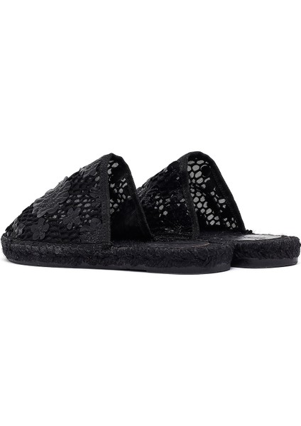 Kadın Siyah Desenli Espadril Terlik 25SFD20626F