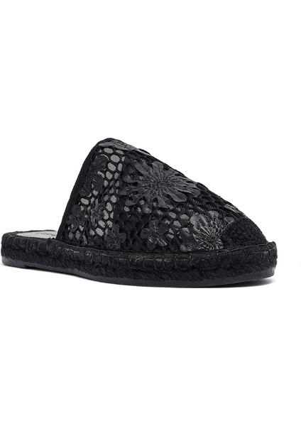 Kadın Siyah Desenli Espadril Terlik 25SFD20626F