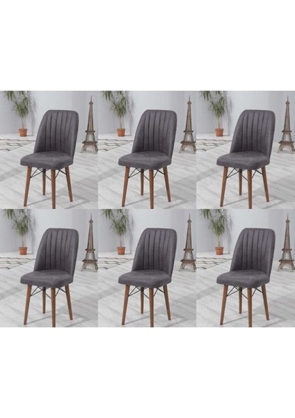 6 Adet Kare Gold Sandalye Mutfak Sandalyesi Salon Sandalyesi Beyaz Ahşap Ayaklı Sandalye