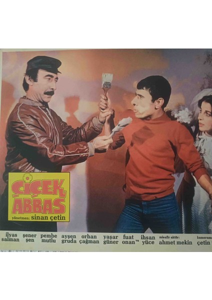 Çiçek Abbas Film Lobi Kartı / Şener Şen - Ayşen Gruda / Yönetmen: Sinan Çetin 24×33 cm Ebatta Yeni Baski fiyatları