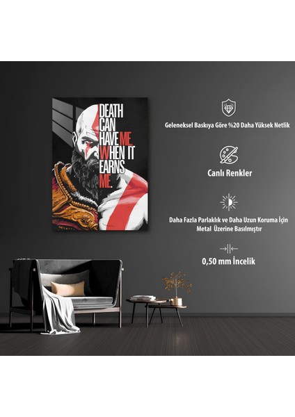 Gow Kratos Temalı Hd Metal Tablo Poster modelleri