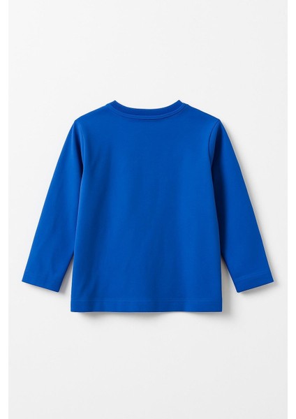 Erkek Çocuk %100 Pamuk Baskılı Uzun Kollu Tişört - Saks (3-4 Yaş 8-9 Yaş) modelleri