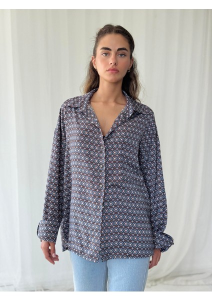 Tasarım Boyfriend Gömlek Kadın Gri fiyatları