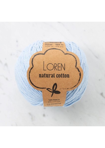Natural Cotton Bebe Mavi El Örgü Ipi - R090 - 33921