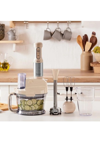 Mastermaid Premium Pro Paslanmaz Çelik Bıçaklı 2000W Mutfak Robotu, Soft Cream