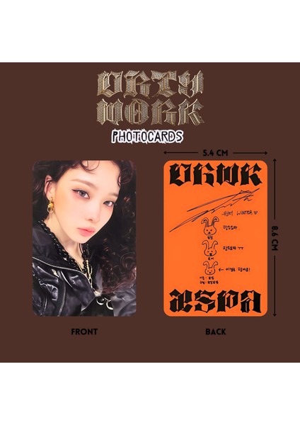 Aespa Winter '' Dirty Work '' Photocards Set