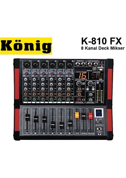 K-810 Fx 8 Kanal Deck Mikser