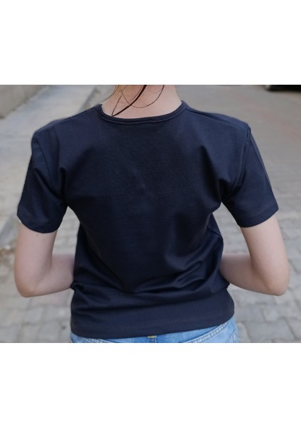 Clemantıs Kadın Organik Pamuk V Yaka Kısa Kollu Body Yüksek Kalite Düz Renk