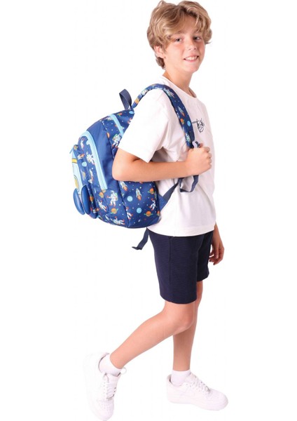 Kids Üç Gözlü (Erkek Çocuk) Okul Sırt Çantası (Roket Detaylı) - L5260 indirimleri