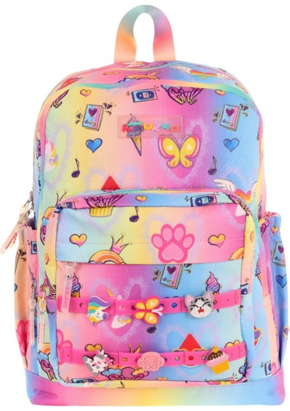 Kids Dört Bölmeli Kız Çocuk Silikon Aksesuarlı Mavi Sarı Ilkokul Çantası fiyatları