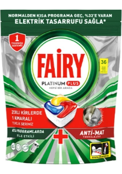 Platinum Plus 36 Yıkama Bulaşık Makinesi Tableti