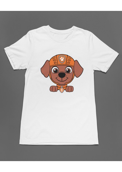 Turuncu Takım Lideri Zuma Paw Patrol Unisex Tişört T-Shirt