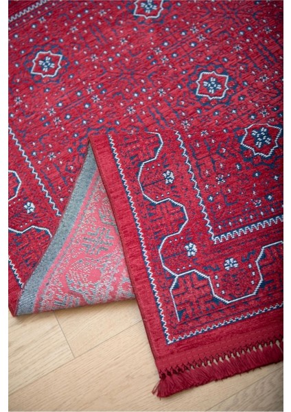 Semerkand SN04 Kırmızı Bordo Tozumaz Etnik Eskitme Türkmen Kilim Desen Halı Üst Kalite fiyatları