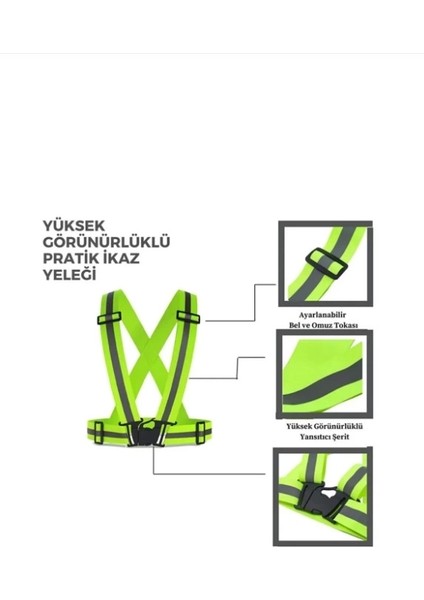 Yelek: Pratik Ikaz Yeleği-Tokalı Esnek Kumaş F.yeşil fiyatları