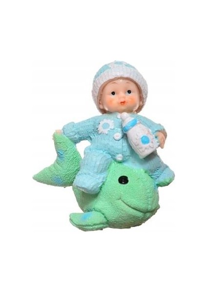 Decotown Hediyelik Sevimli Mavi Bebek Biblo Polyester Süs Eşyası modelleri
