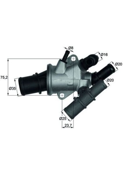 Mahle TI16588 -Knecht-Behr TI16588 Termostat 88 Doblo 1.9d 46758434