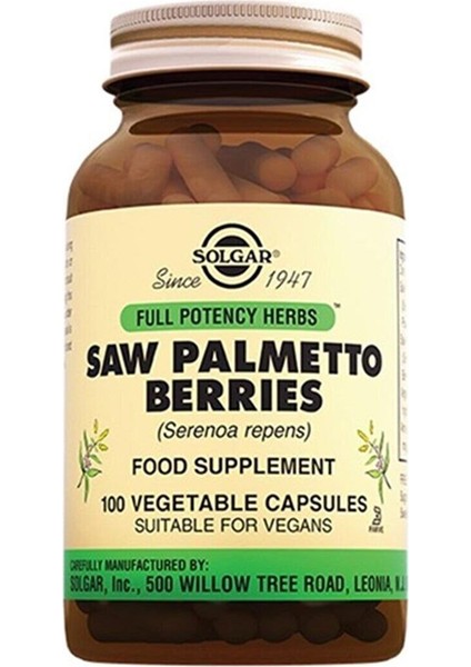 Solgar Saw Palmetto Berries 100 Kapsül