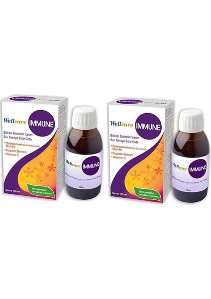 Wellcare Immune Şurup 150 ml 2 Adet