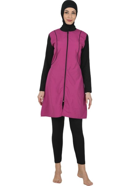 Tam Kapalı Paraşüt Kumaş Büyük Beden Tesettür Mayo 3372 fiyatları