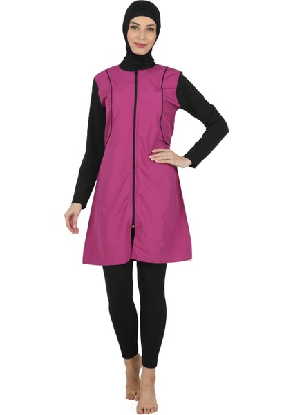 Tam Kapalı Paraşüt Kumaş Büyük Beden Tesettür Mayo 3372 fırsatları