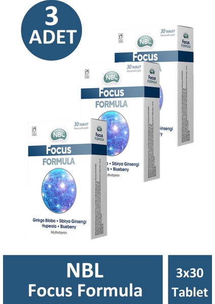 Nbl Focus Formula 30 Tablet 3 Adet