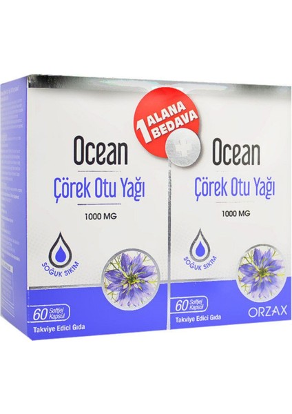 Ocean Çörek Otu Yağı 1000 Mg 60 Kapsül - 2.'si %50 Indirim