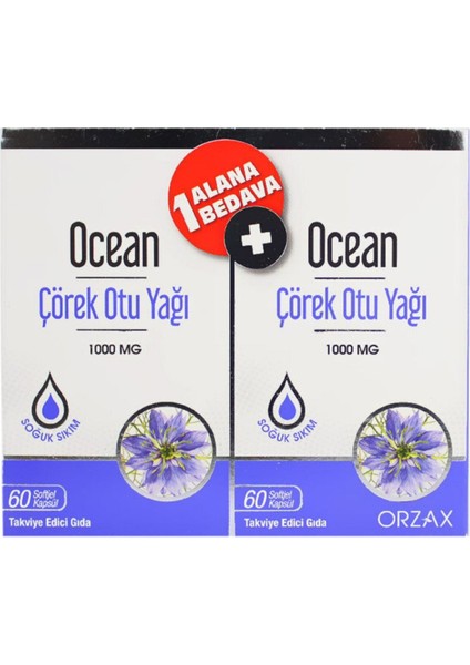 Ocean Çörek Otu Yağı 1000 Mg 60 Kapsül - 2.'si %50 Indirim fiyatları