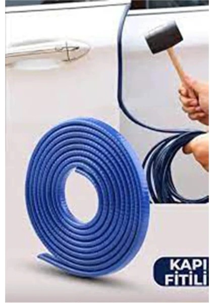 Keeway Speed Oto Araç Kapı Koruma Fitili 5metre Mavi Renk Çarpma Çizilme Önleyici Fitil