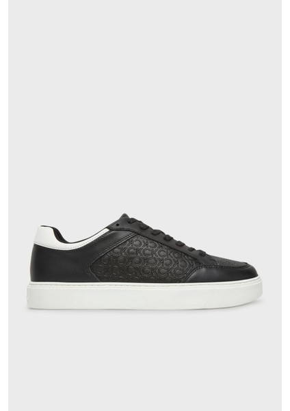 Deri Monogram Logo Baskılı Sneaker Ayakkabı HM0HM018990GM Erkek Ayakkabı HM0HM01899 0gm