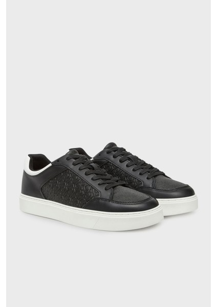 Deri Monogram Logo Baskılı Sneaker Ayakkabı HM0HM018990GM Erkek Ayakkabı HM0HM01899 0gm