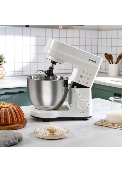 Chef 5 L Lik Paslanmaz Çelik Hazneli Stand Mikser Beyaz 1500W Ultra Güçlü Motor modelleri
