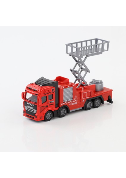 4’lü Metal Kafalı Çek Bırak Özellikli 19 Cm İtfaiye Seti