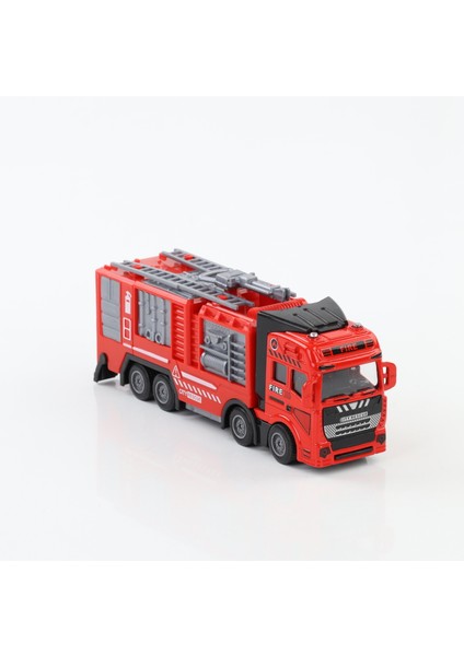4’lü Metal Kafalı Çek Bırak Özellikli 19 Cm İtfaiye Seti