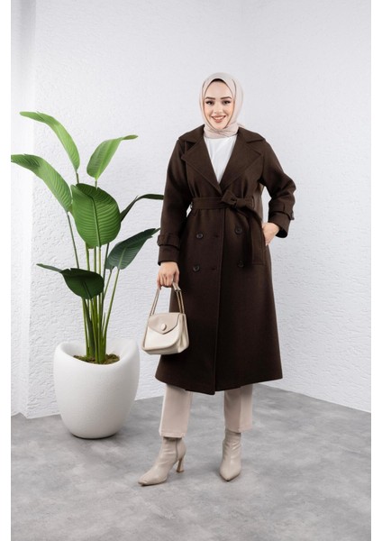 Kadın Kuşaklı Kaşe Kaban fiyatları