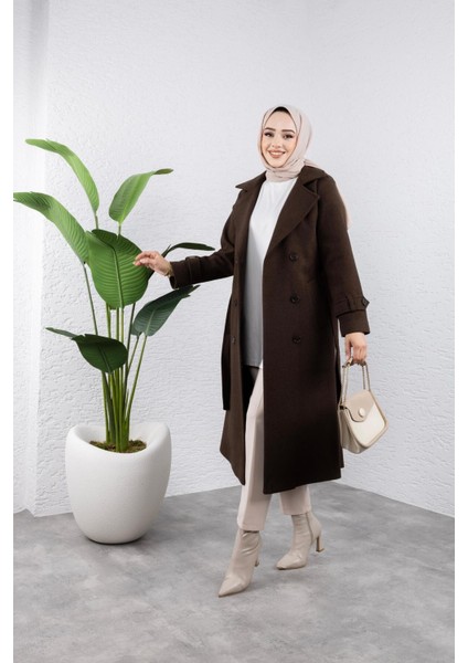 Kadın Kuşaklı Kaşe Kaban fırsatları