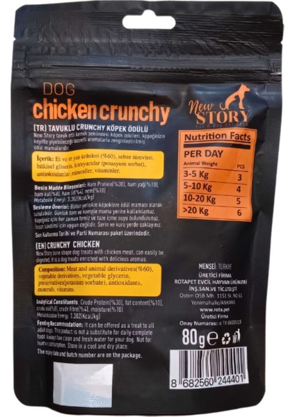 Dog Chicken Crunchy 12X80GR. Tavuklu, Köpek Ödül Maması modelleri