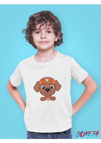 Turuncu Takım Lideri Zuma Paw Patrol Çocuk Tişört T-Shirt