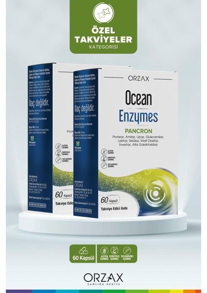 Ocean Enzymes Pancron 60 Kapsül 2 Adet