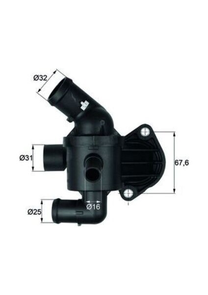 Mahle TI1587 -Knecht-Behr TI1587 Termostat 87 Golv Vı Jetta Passat Tiguan Caddy 2.0tdı Cffa. Cffb. Cffe 03L121111AE
