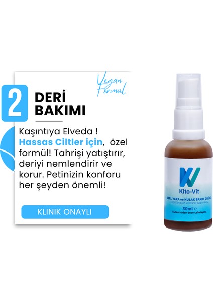 Kedi/köpek Deri, Kulak, Ağız, Yara ve Tüy Bakım Ürünü 30 ml fiyatları