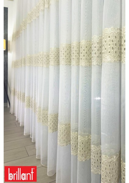 Gold Armür 1/2 Seyrek Pileli Ütü Istemez Kırışmaz 3 Sıra Işlemeli Armürlü Tül Perde modelleri