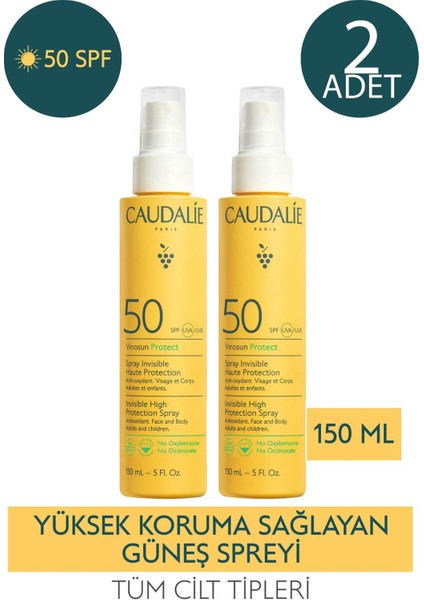 Caudalie Vinosun High Protection Spray SPF50 150 ml 2 Adet