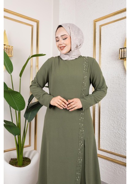 Inci Detaylı Tesettür Ikili Takım Haki fırsatları