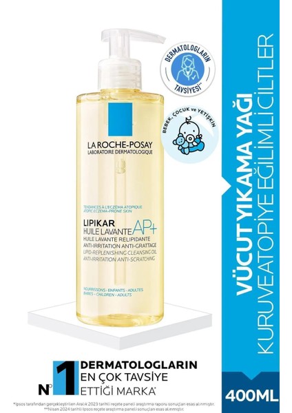 La Roche Posay Lipikar Ap+ Temizleyici Yağ 400 ml
