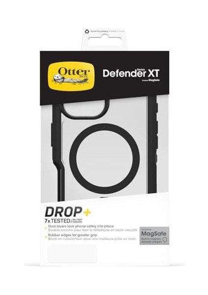 Defender Series Xt iPhone 16 Plus Uyumlu Magsafe Kılıf, Darbeye Karşı Koruyucu Kılıf, Şeffaf/siyah