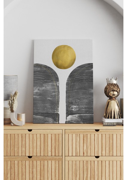 Minimalist Altın Çemberli Kanvas Tablo – NV00286