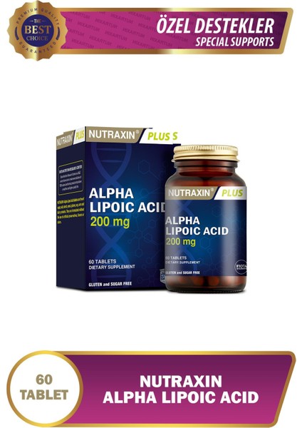 Nutraxin Alpha Lipoic Acid 200 Mg 60 Tablet