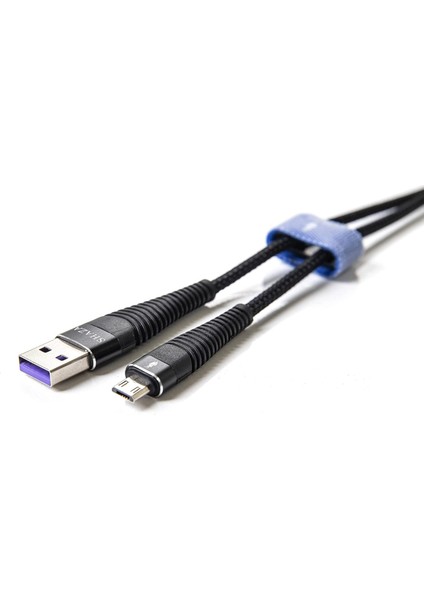 USB Micro 5A 100W Örgülü Hızlı Şarj ve Data Kablosu 3 Metre